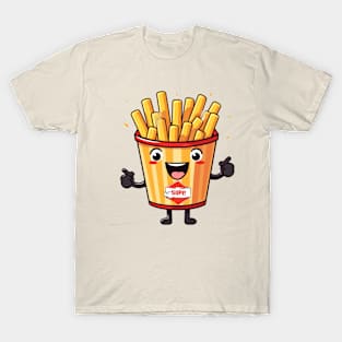 kawaii french fries T-Shirt cute potatofood T-Shirt